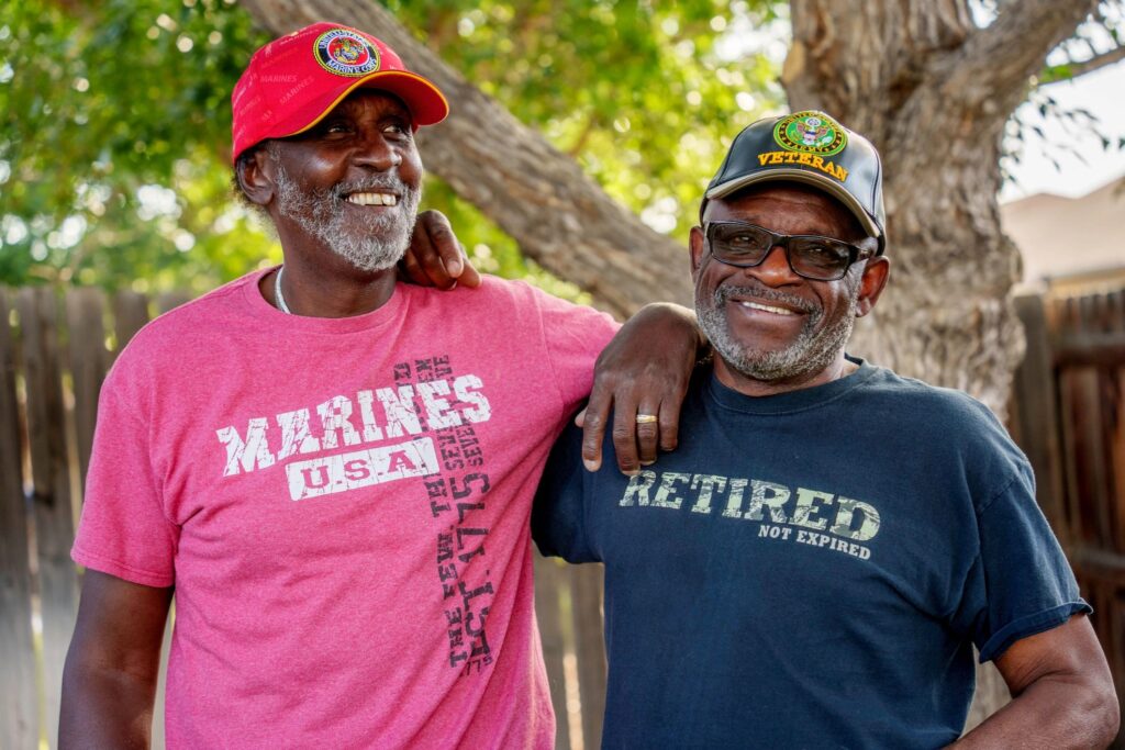 veterans smiling